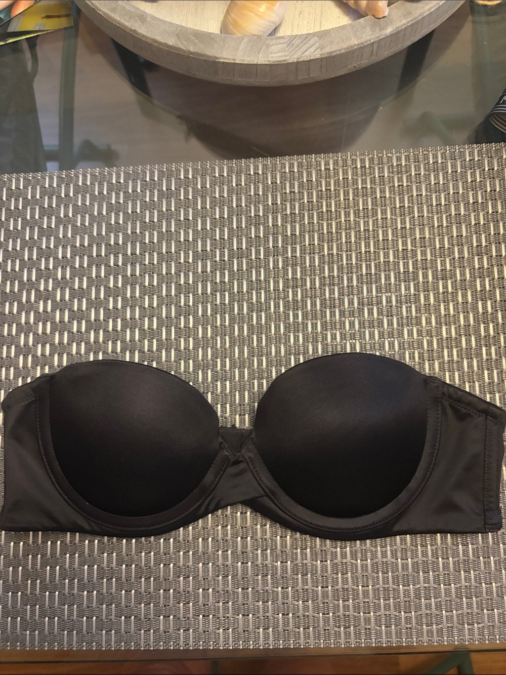 Maidenform Black Strapless Bandeau Bra - Smooth Molded Cups